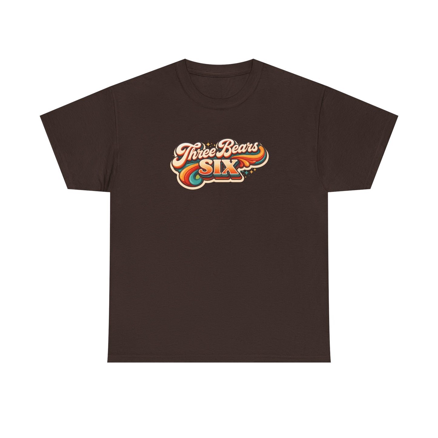 Three Bears Six Retro Logo T-Shirt — Vintage 70s Surf Graphic Tee
