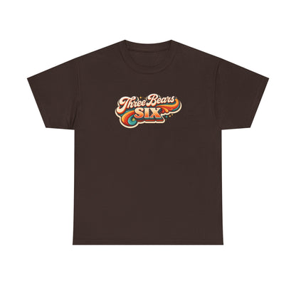 Three Bears Six Retro Logo T-Shirt — Vintage 70s Surf Graphic Tee