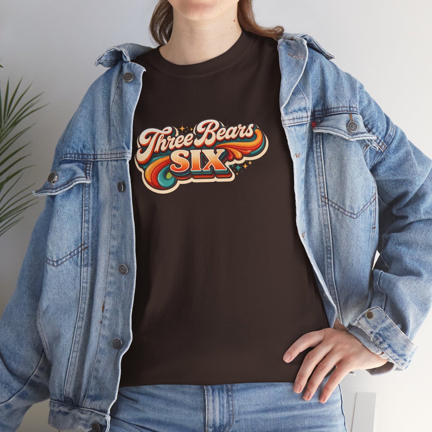 Three Bears Six Retro Logo T-Shirt — Vintage 70s Surf Graphic Tee