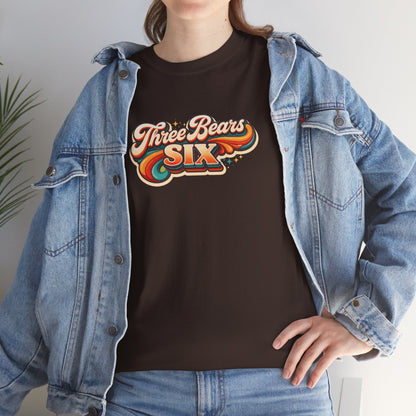 Three Bears Six Retro Logo T-Shirt — Vintage 70s Surf Graphic Tee