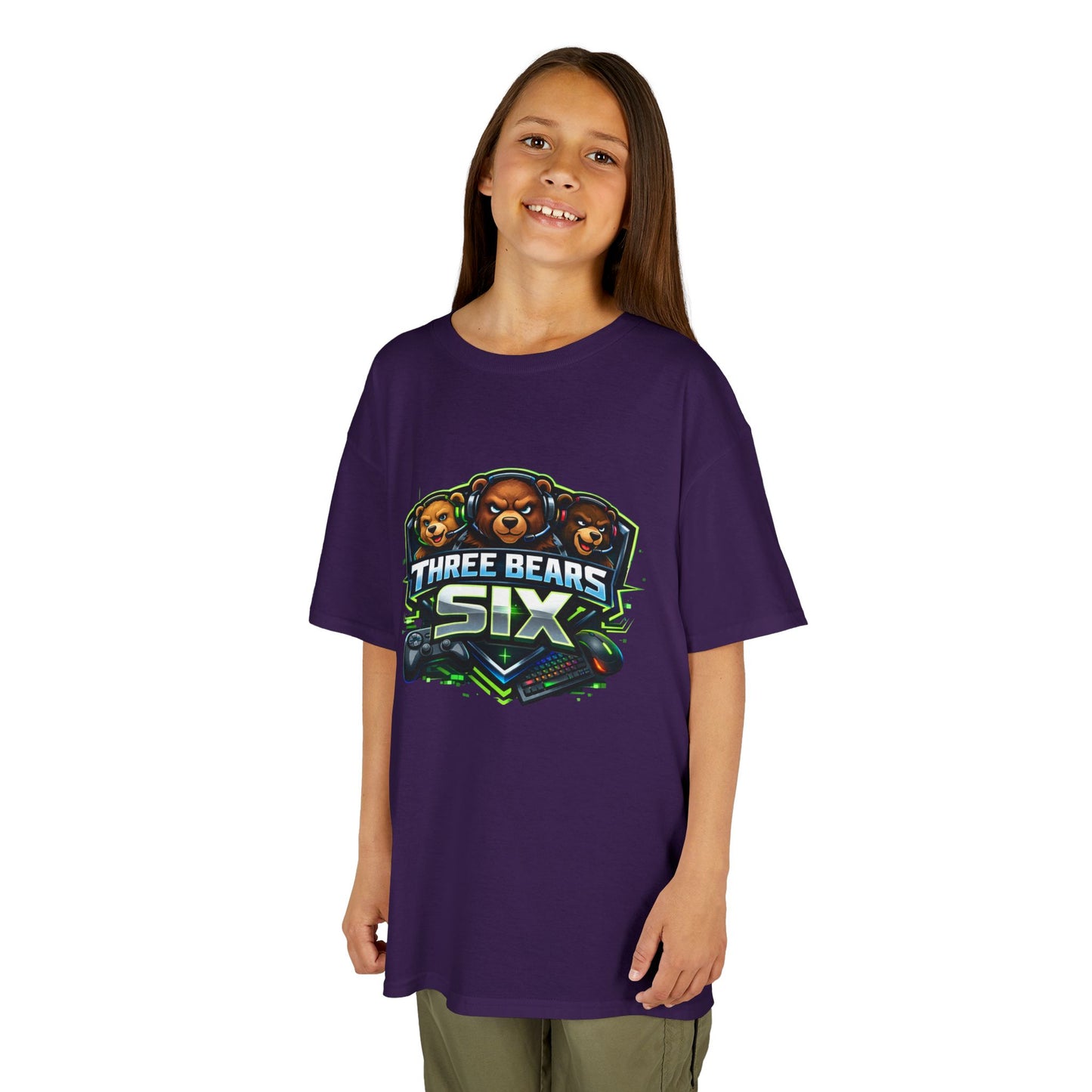 Kids Tee — 'Three Bears Six' Gaming Logo Graphic Shirt