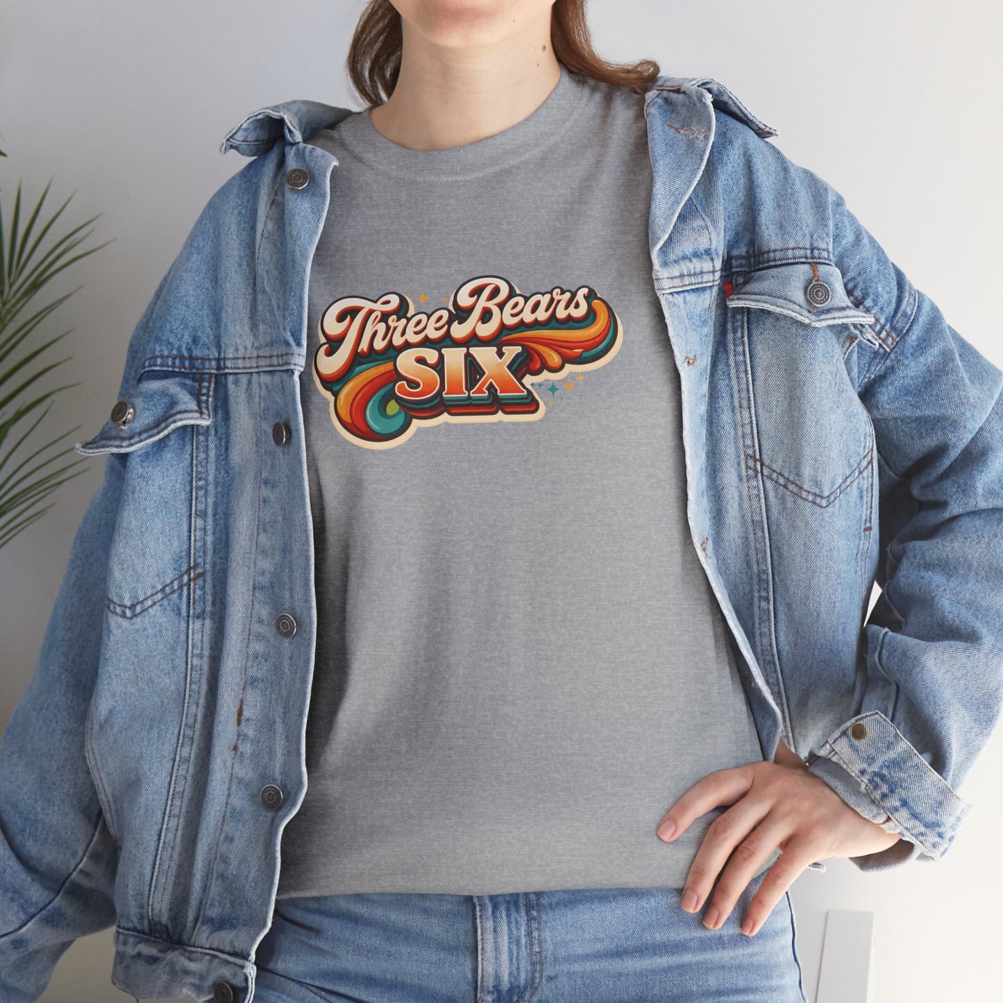 Three Bears Six Retro Logo T-Shirt — Vintage 70s Surf Graphic Tee