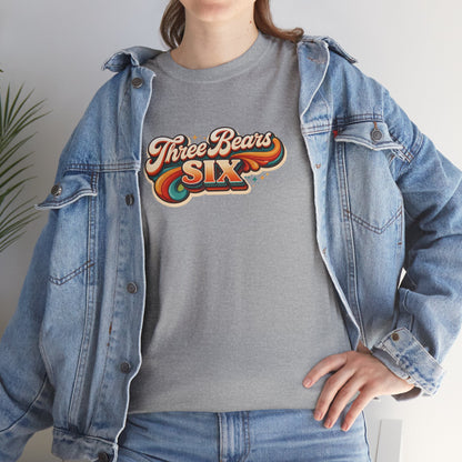 Three Bears Six Retro Logo T-Shirt — Vintage 70s Surf Graphic Tee