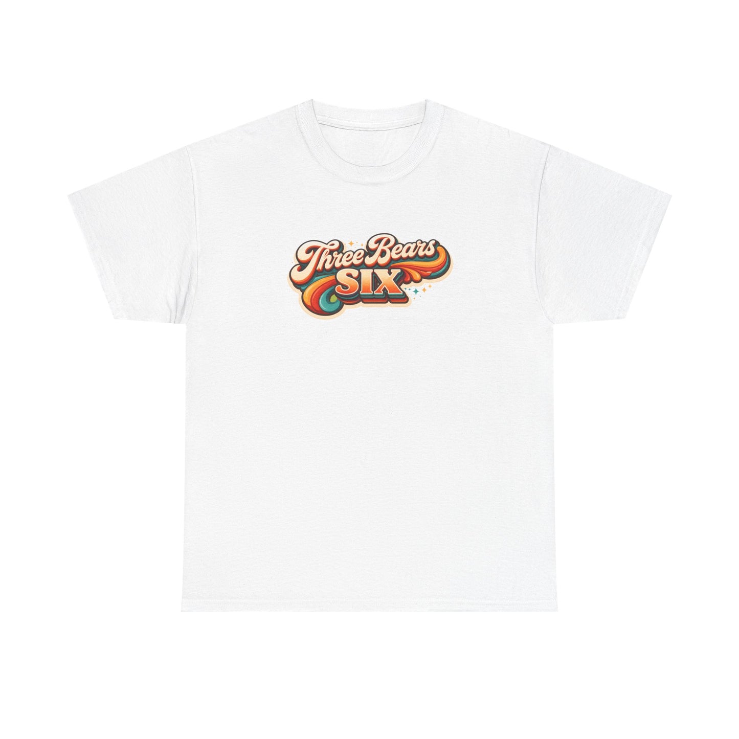 Three Bears Six Retro Logo T-Shirt — Vintage 70s Surf Graphic Tee