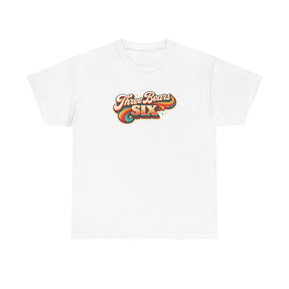Three Bears Six Retro Logo T-Shirt — Vintage 70s Surf Graphic Tee