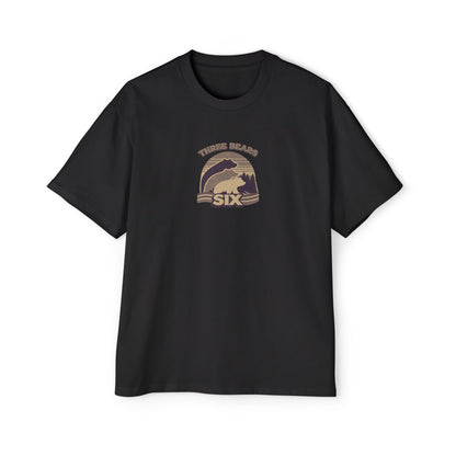 Retro Sunset Bear Graphic Tee — "Trail Days Six" Men’s Oversized T-Shirt