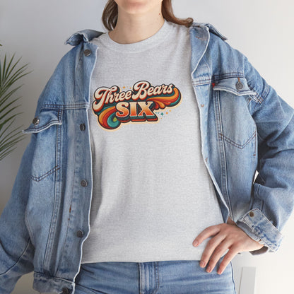 Three Bears Six Retro Logo T-Shirt — Vintage 70s Surf Graphic Tee