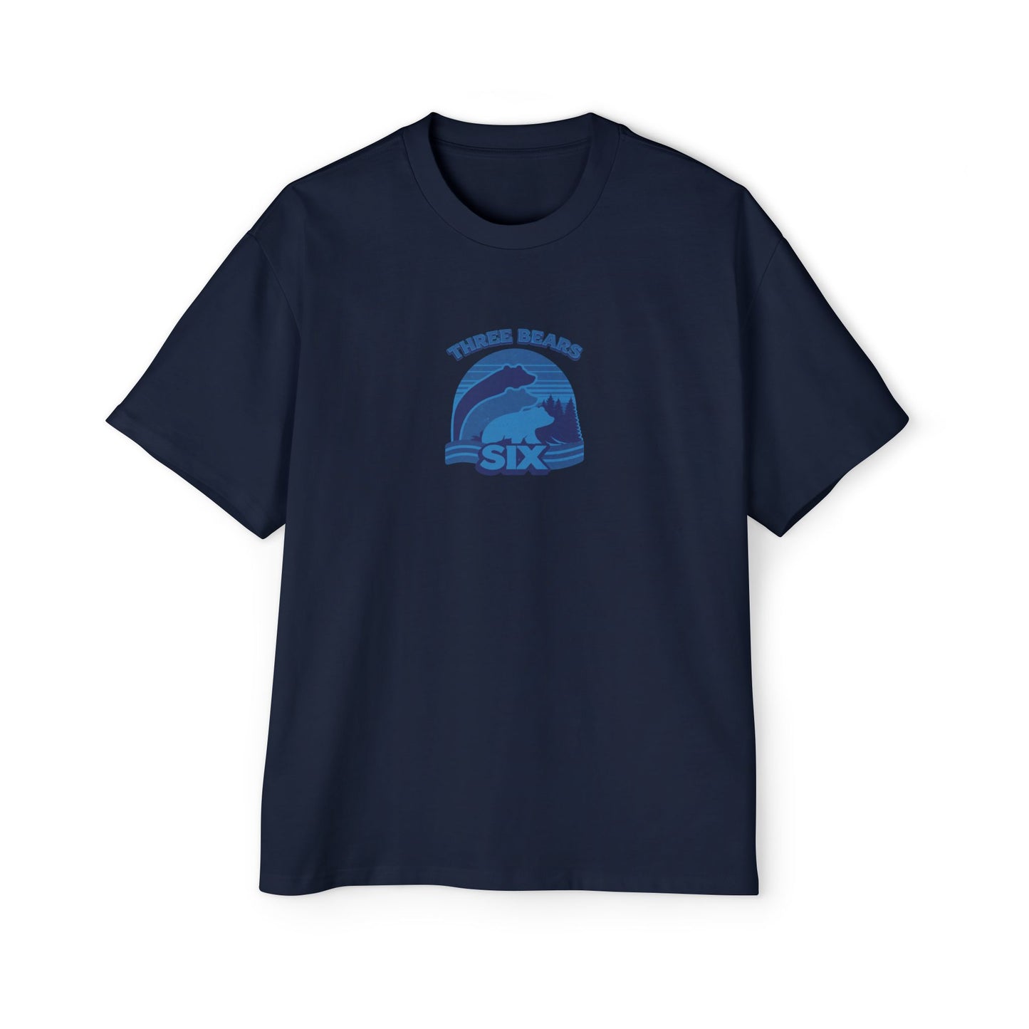 Retro Sunset Bear Graphic Tee — "Trail Days Six" Men’s Oversized T-Shirt