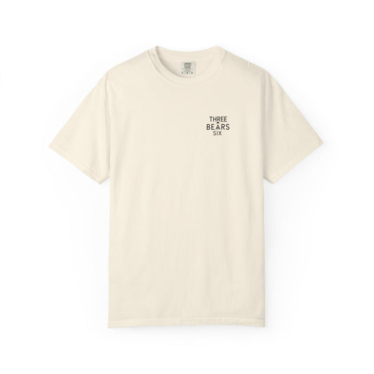 Ivory Minimal Chest Logo Tee, front flat lay