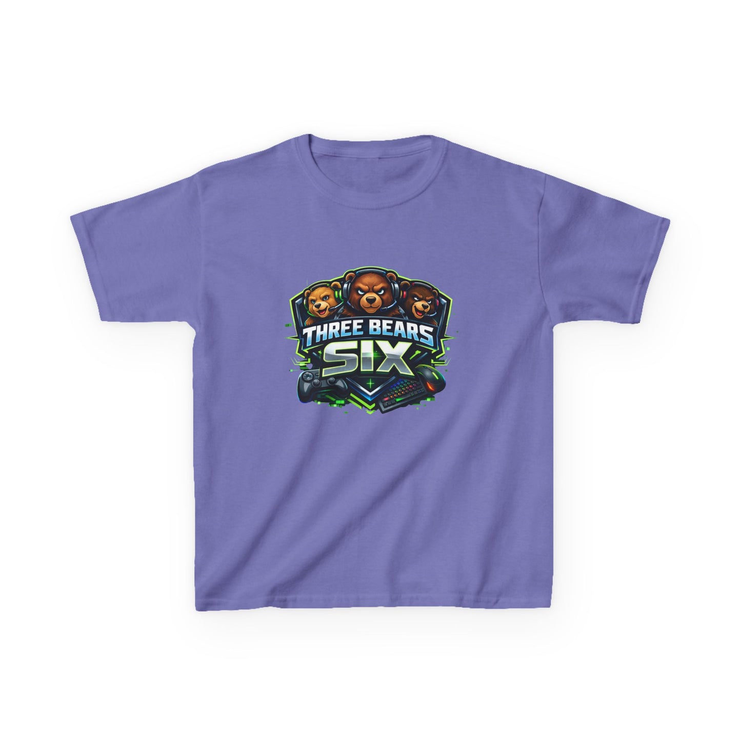 Kids Tee — 'Three Bears Six' Gaming Logo Graphic Shirt