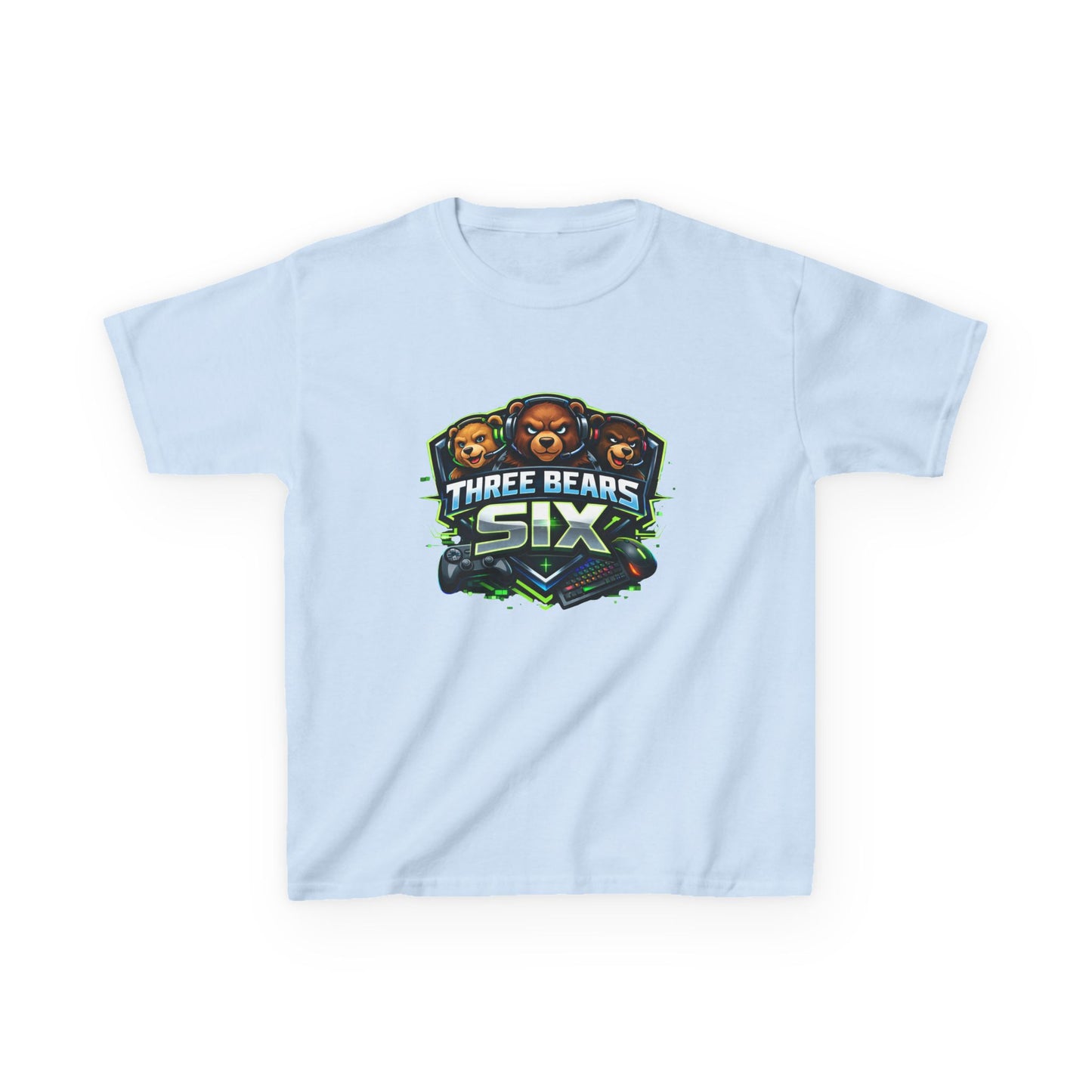 Kids Tee — 'Three Bears Six' Gaming Logo Graphic Shirt