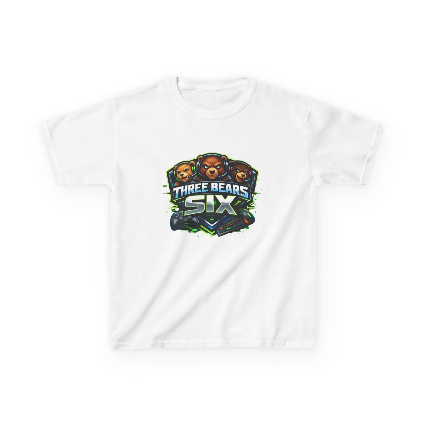 Kids Tee — 'Three Bears Six' Gaming Logo Graphic Shirt