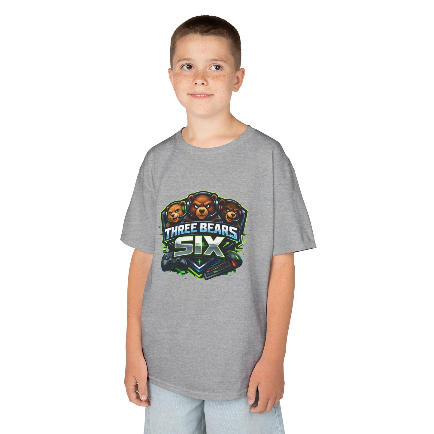 Kids Tee — 'Three Bears Six' Gaming Logo Graphic Shirt
