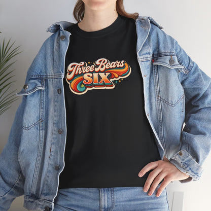 Three Bears Six Retro Logo T-Shirt — Vintage 70s Surf Graphic Tee