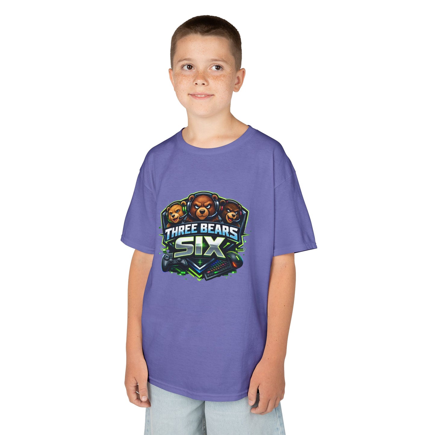 Kids Tee — 'Three Bears Six' Gaming Logo Graphic Shirt