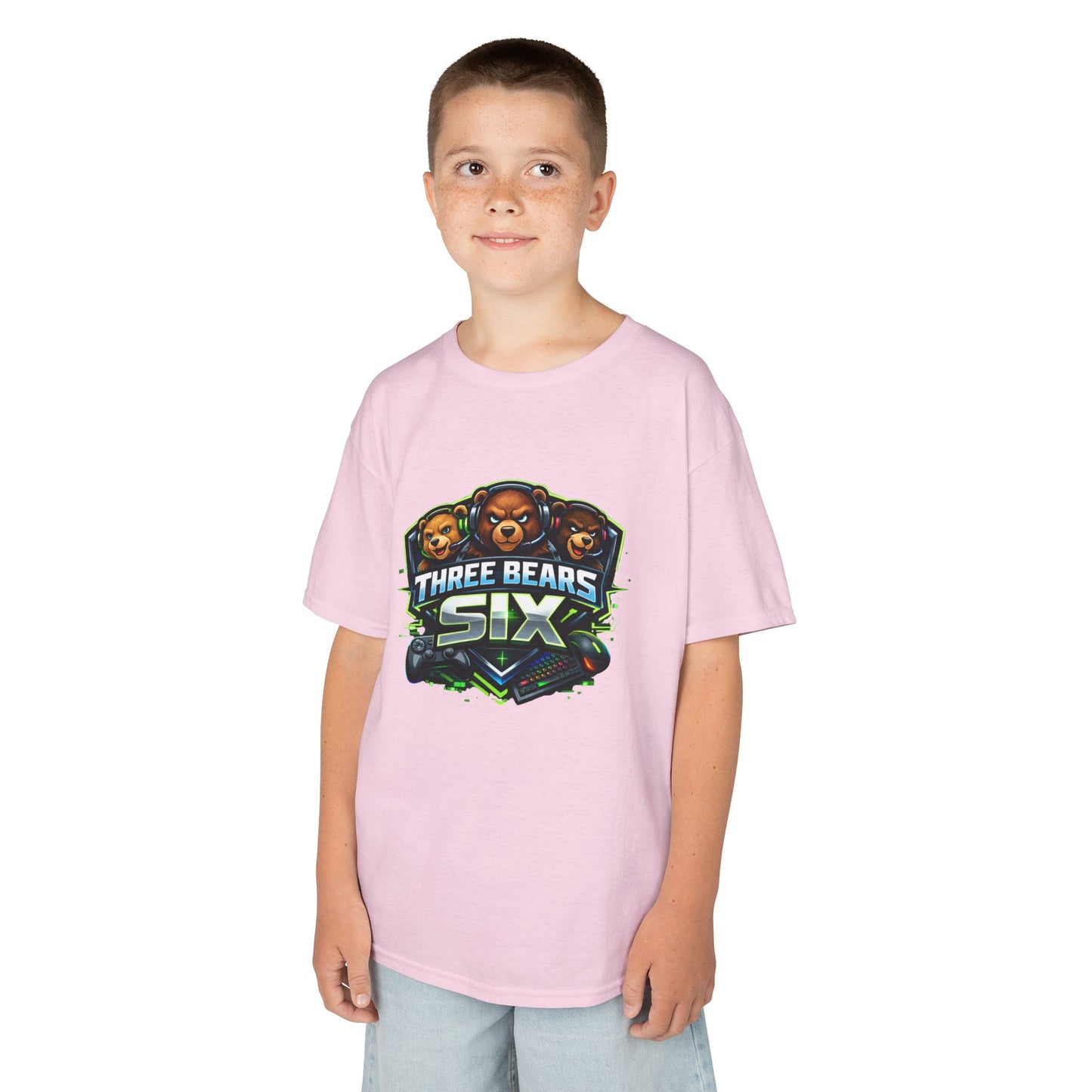 Kids Tee — 'Three Bears Six' Gaming Logo Graphic Shirt