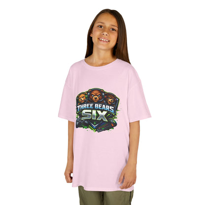Kids Tee — 'Three Bears Six' Gaming Logo Graphic Shirt