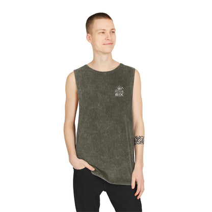Stonewash Tank Top — "Three Bears Six" Planet Logo