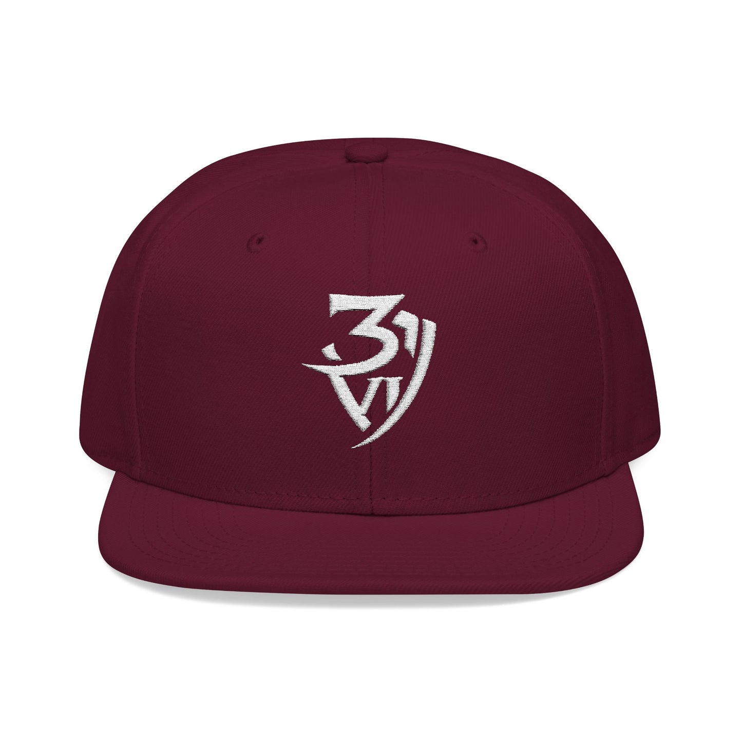Embroidered Snapback Cap — Minimal Tribal Logo Hat