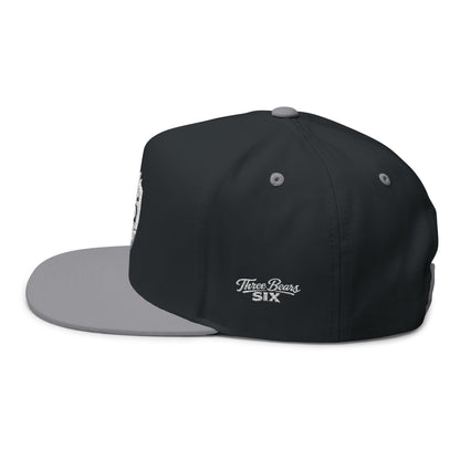 Embroidered 3VI Bear Claw Flat Bill Cap — Snapback Hat