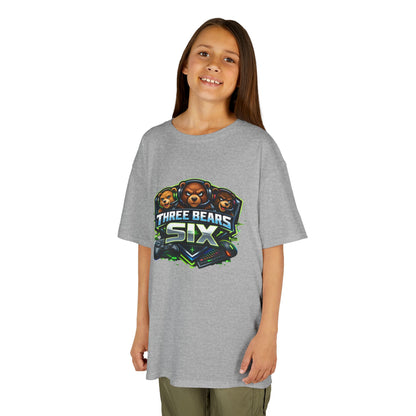 Kids Tee — 'Three Bears Six' Gaming Logo Graphic Shirt