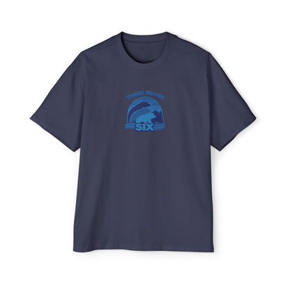 Retro Sunset Bear Graphic Tee — "Trail Days Six" Men’s Oversized T-Shirt