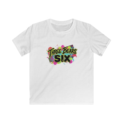 Three Bears Six Kids T-Shirt — Colorful Graffiti Birthday Tee