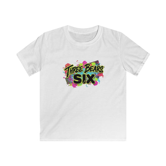 Three Bears Six Kids T-Shirt — Colorful Graffiti Birthday Tee