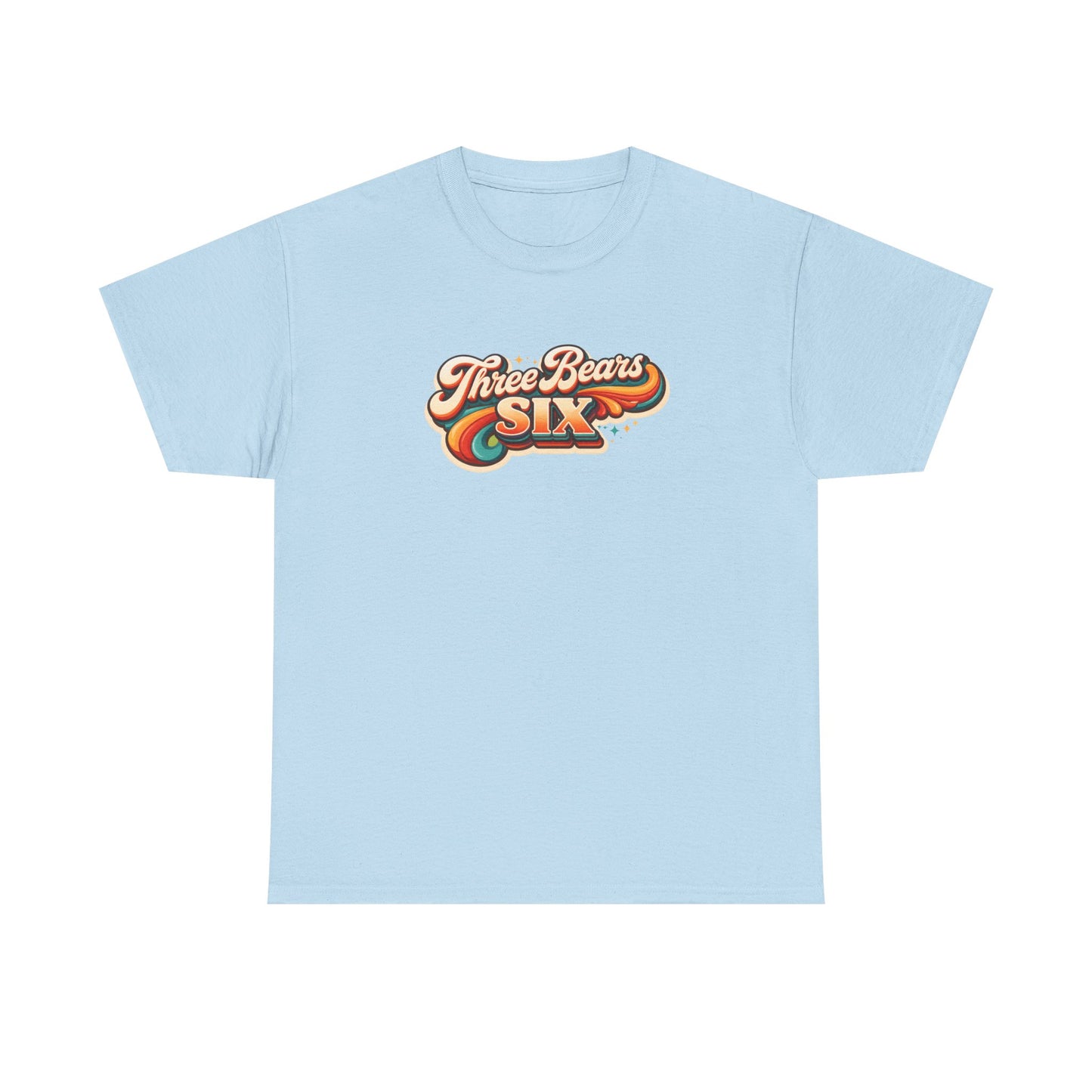 Three Bears Six Retro Logo T-Shirt — Vintage 70s Surf Graphic Tee