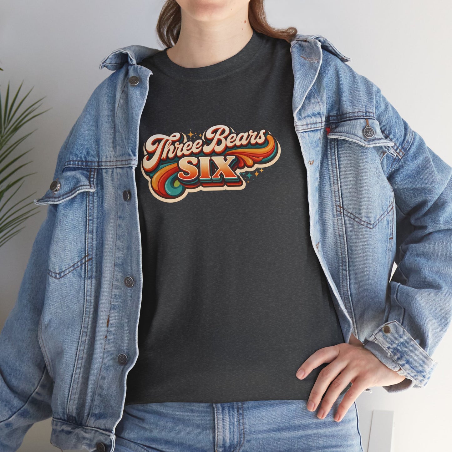Three Bears Six Retro Logo T-Shirt — Vintage 70s Surf Graphic Tee