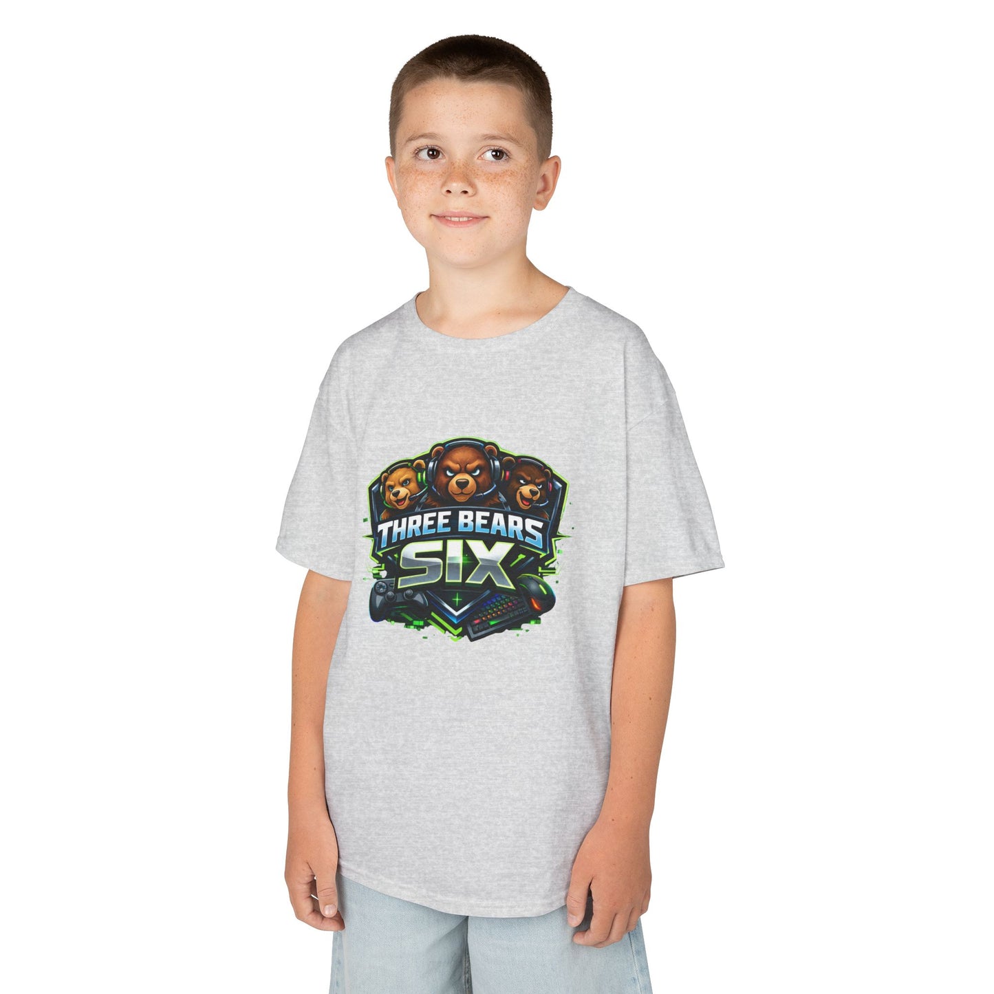 Kids Tee — 'Three Bears Six' Gaming Logo Graphic Shirt
