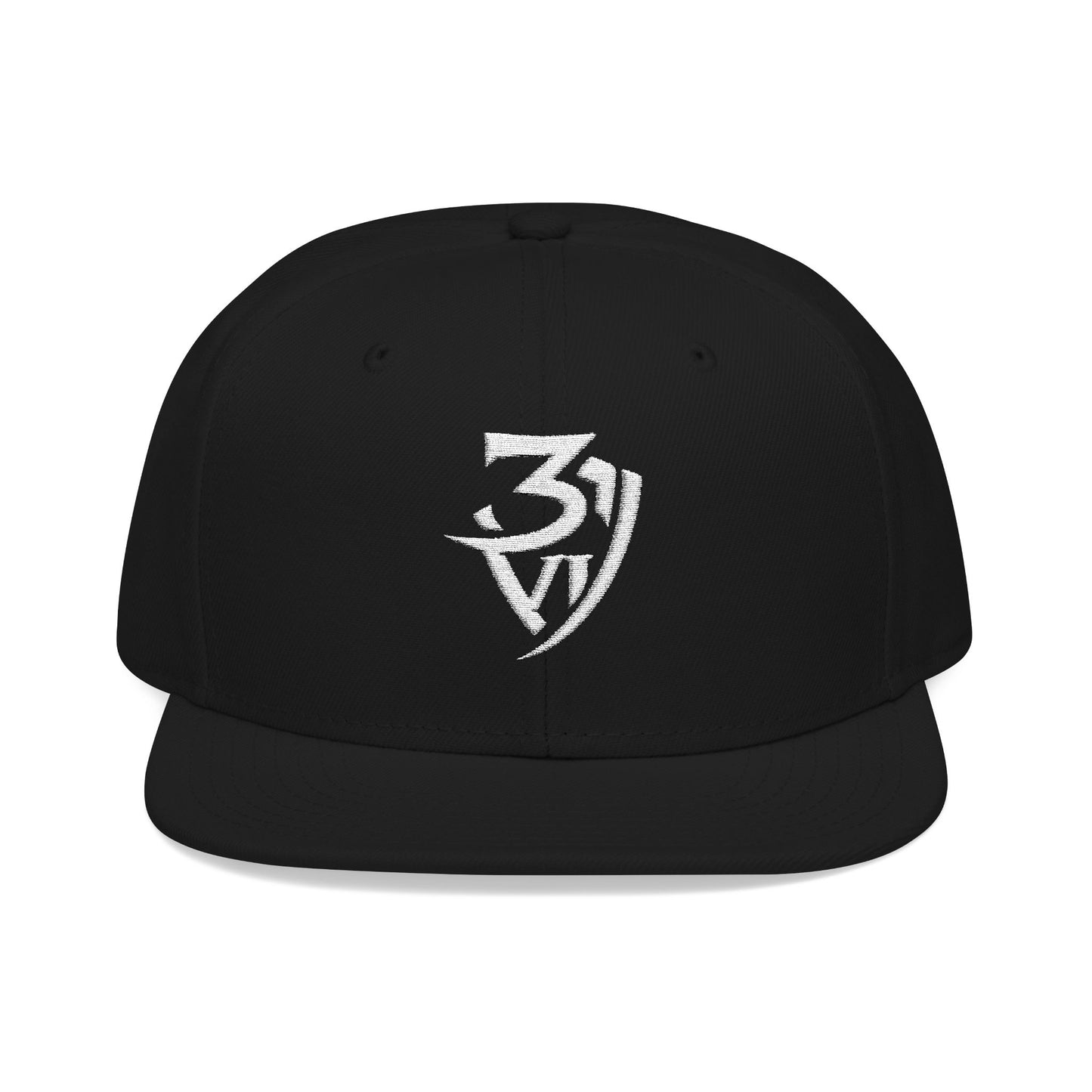 Embroidered Snapback Cap — Minimal Tribal Logo Hat