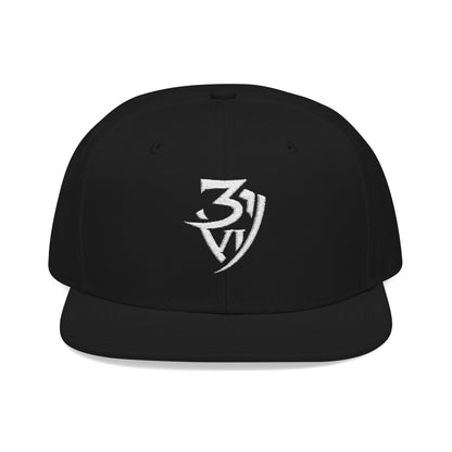 Embroidered Snapback Cap — Minimal Tribal Logo Hat