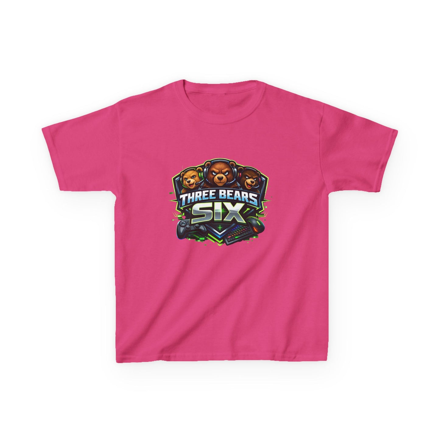 Kids Tee — 'Three Bears Six' Gaming Logo Graphic Shirt