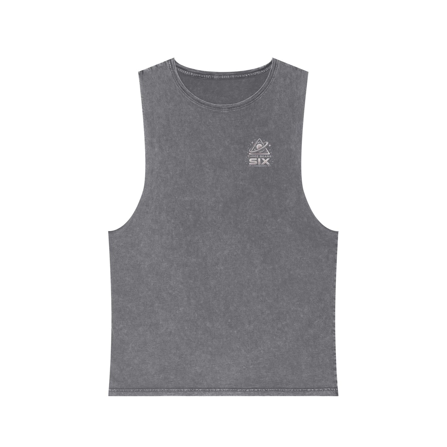 Stonewash Tank Top — "Three Bears Six" Planet Logo
