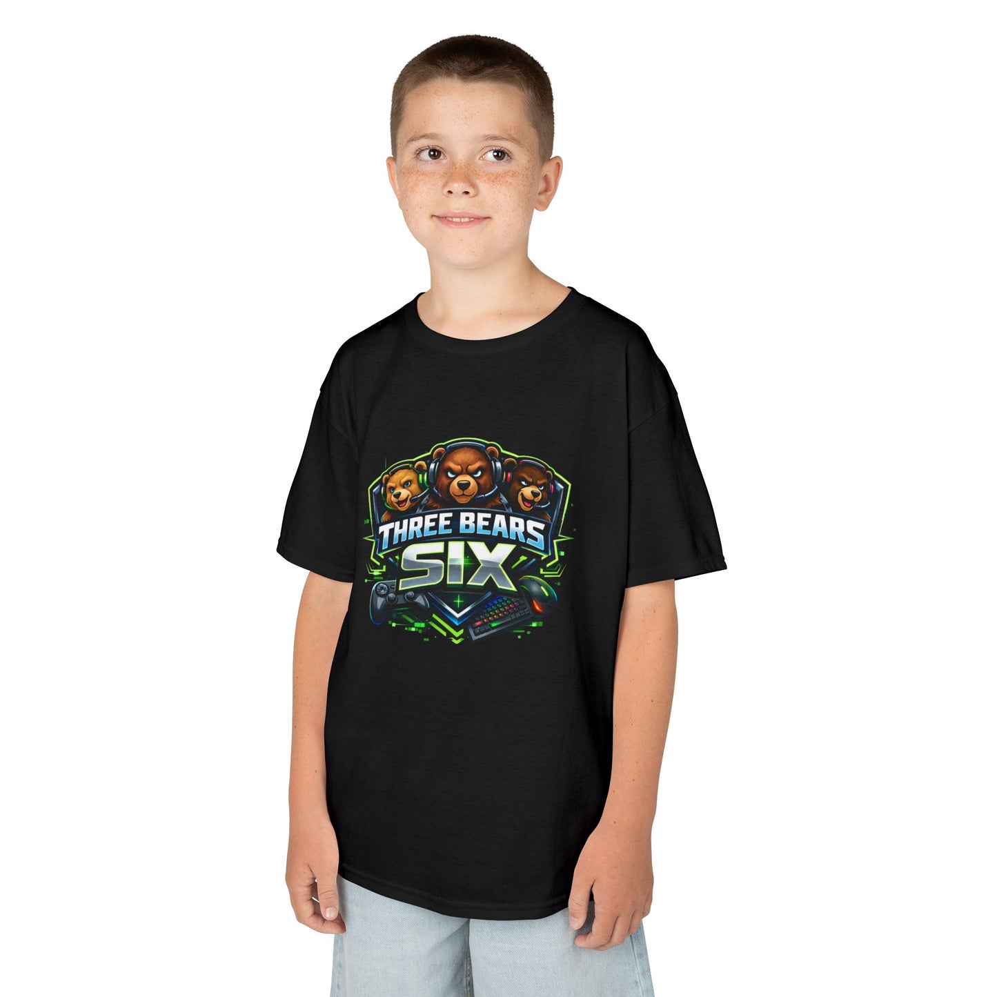 Kids Tee — 'Three Bears Six' Gaming Logo Graphic Shirt