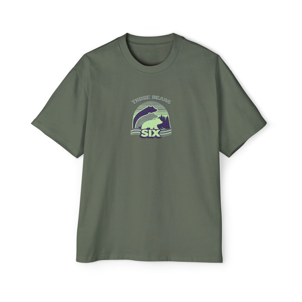Cypress Trail Days SIX Oversized Sunset Tee, front flat lay