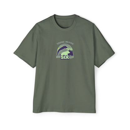 Retro Sunset Bear Graphic Tee — "Trail Days Six" Men’s Oversized T-Shirt