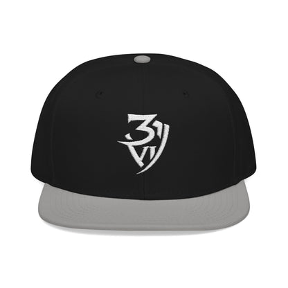 Embroidered Snapback Cap — Minimal Tribal Logo Hat