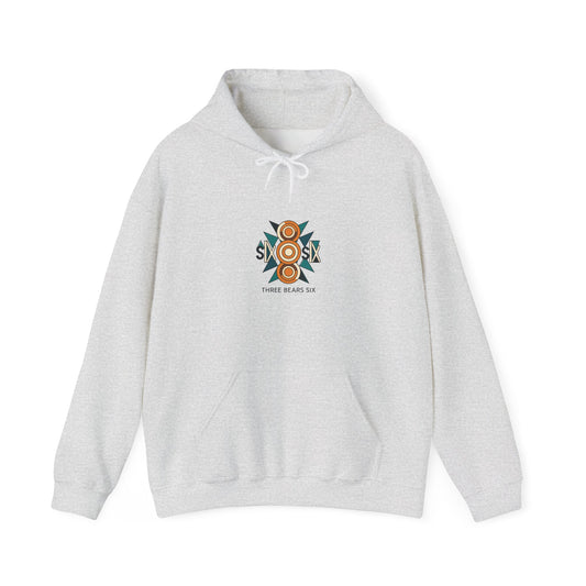 Ash Heavy Blend Hoodie, front flat lay