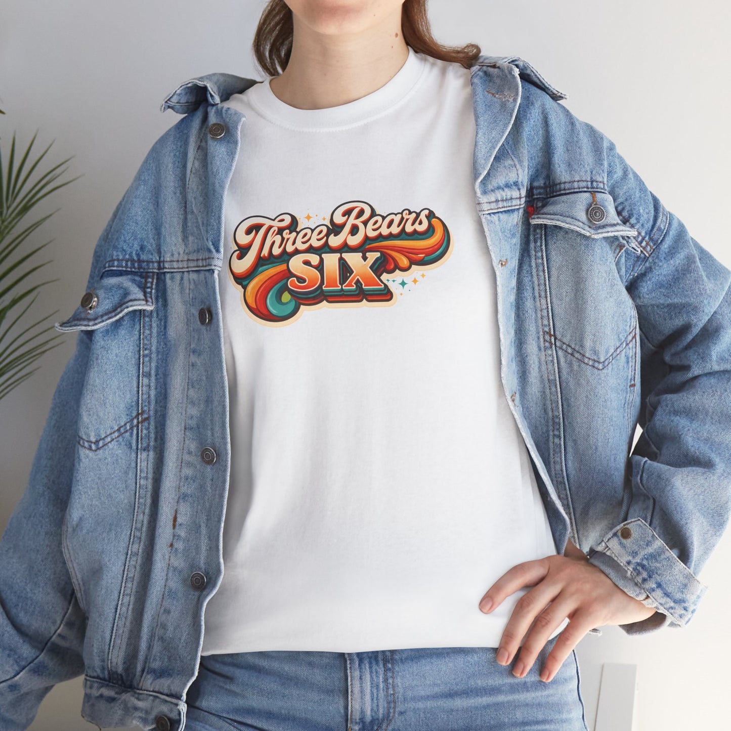 Three Bears Six Retro Logo T-Shirt — Vintage 70s Surf Graphic Tee