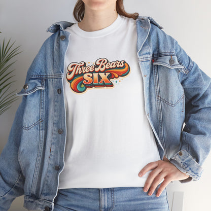Three Bears Six Retro Logo T-Shirt — Vintage 70s Surf Graphic Tee