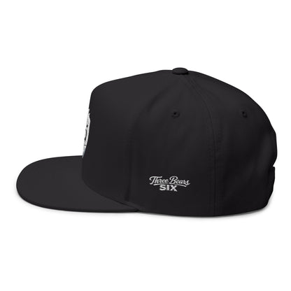 Embroidered 3VI Bear Claw Flat Bill Cap — Snapback Hat