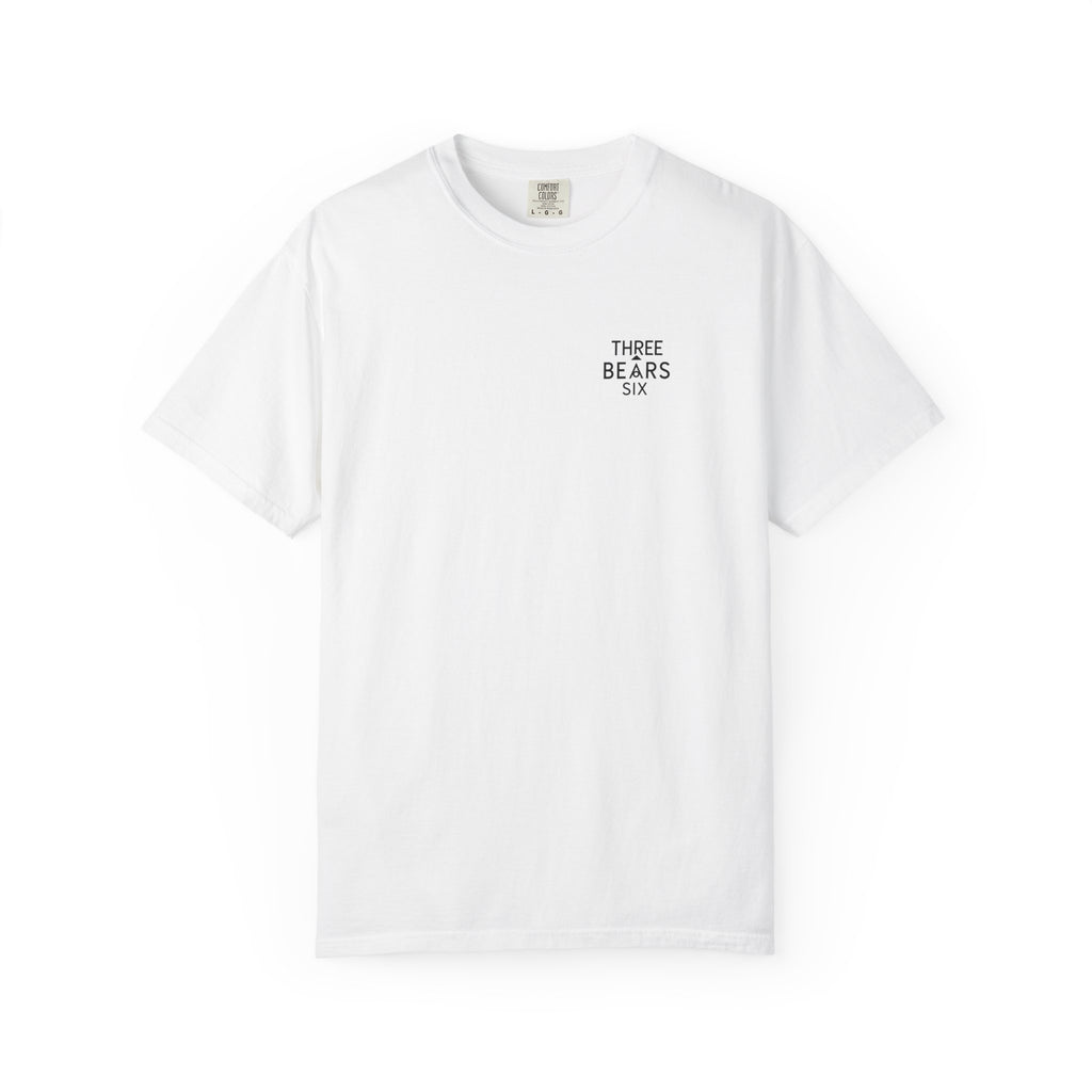 White Minimal Chest Logo Tee, front flat lay