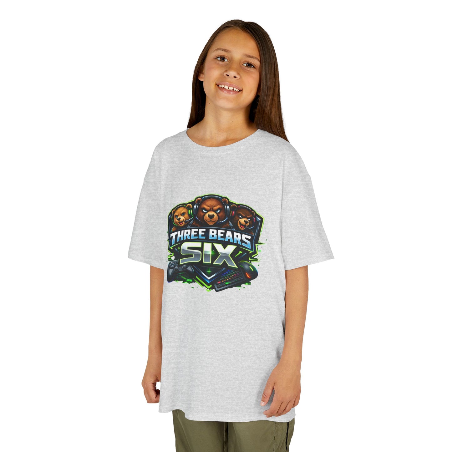 Kids Tee — 'Three Bears Six' Gaming Logo Graphic Shirt