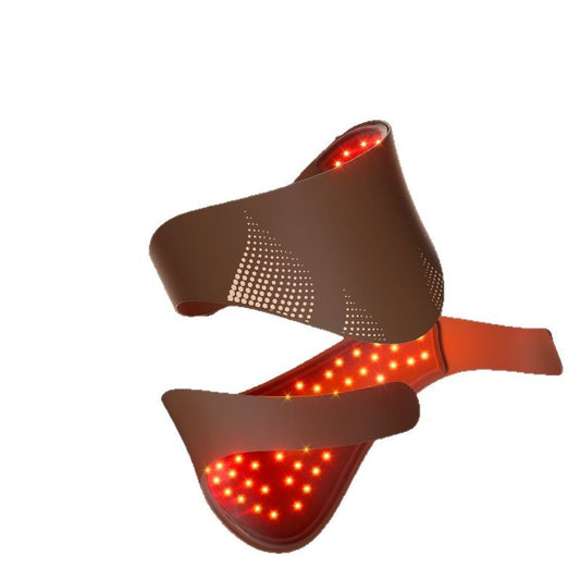Inside of the LED neck piece showing its red LEDs