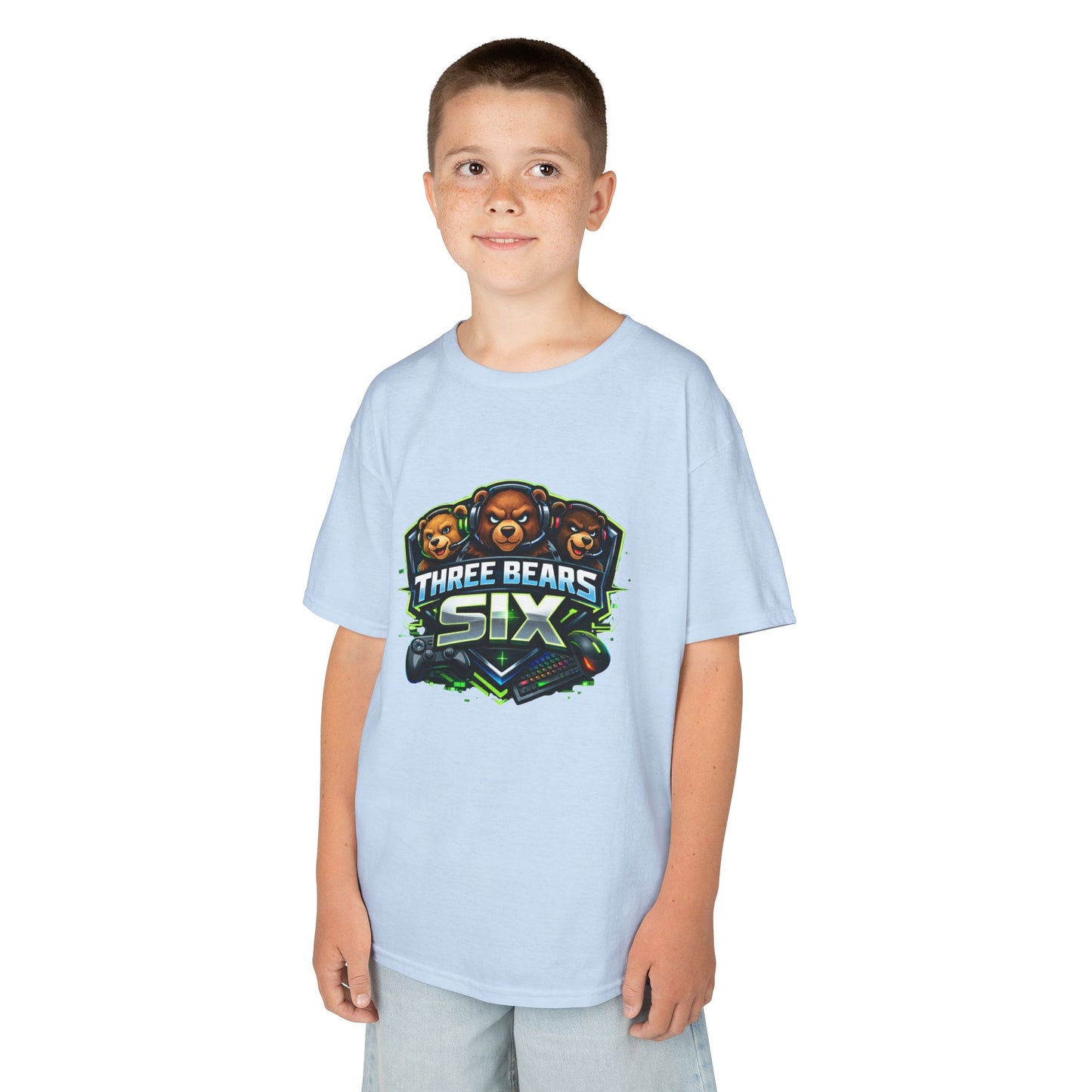 Kids Tee — 'Three Bears Six' Gaming Logo Graphic Shirt