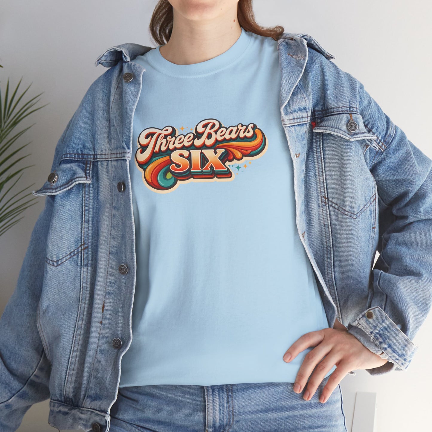 Three Bears Six Retro Logo T-Shirt — Vintage 70s Surf Graphic Tee