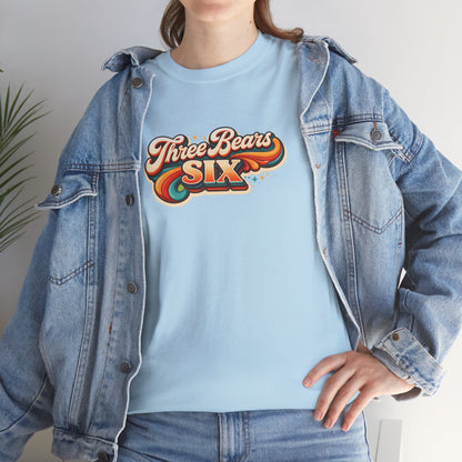Three Bears Six Retro Logo T-Shirt — Vintage 70s Surf Graphic Tee