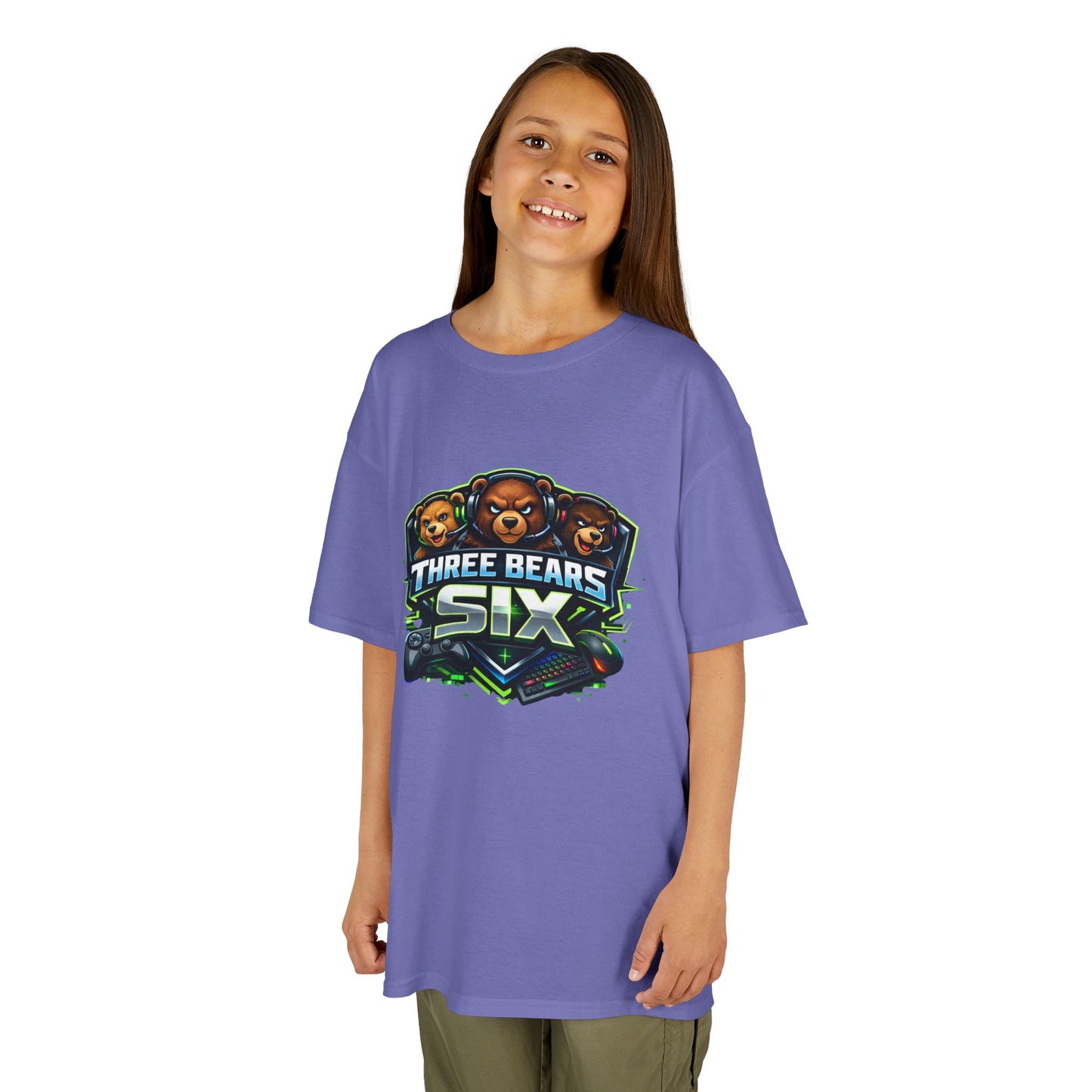 Kids Tee — 'Three Bears Six' Gaming Logo Graphic Shirt